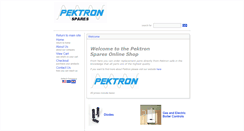 Desktop Screenshot of pektronspares.co.uk